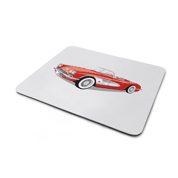 Retro Carvette Car Art Mousepad