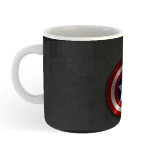 Captain America Shield Black Coffee Mug