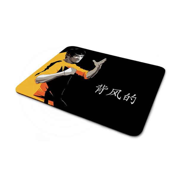 BruceLee Kungfu Stance with Name Mousepad