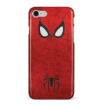 SpiderMan face in Red Web Mobile Cover