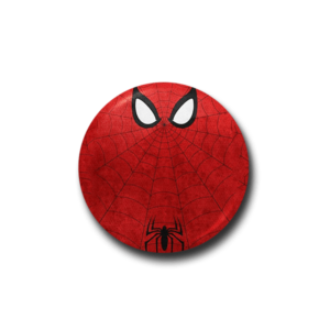 SpiderMan face in Red Web Badge