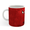 SpiderMan face in Red Web Coffee Mug