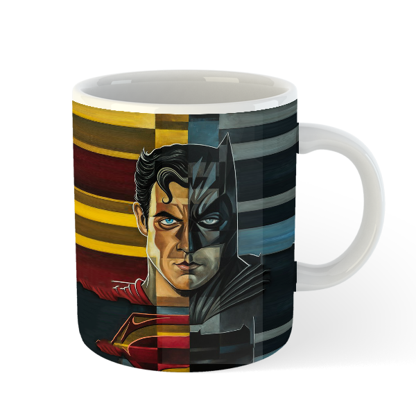 Batman and SuperMan Coffee Mug